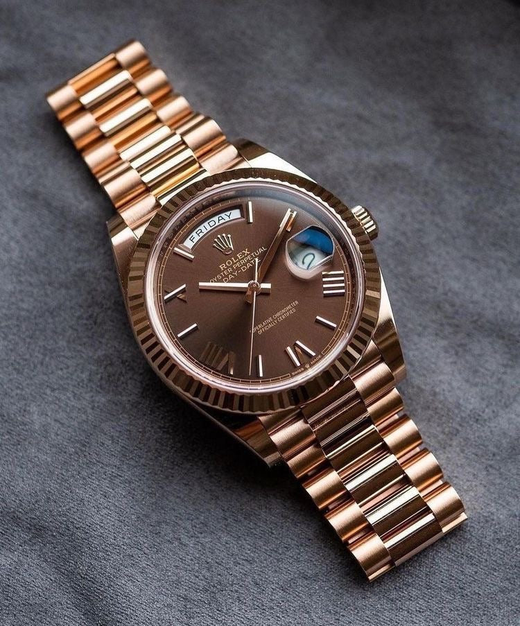 ROLE_X OYSTER PERPETUAL DAY DATE 40 || CHOCOLATE BROWN