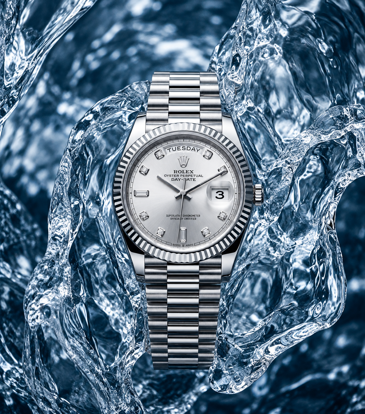 ROLE_X OYSTER PERPETUAL DAY DATE 40 || Silver