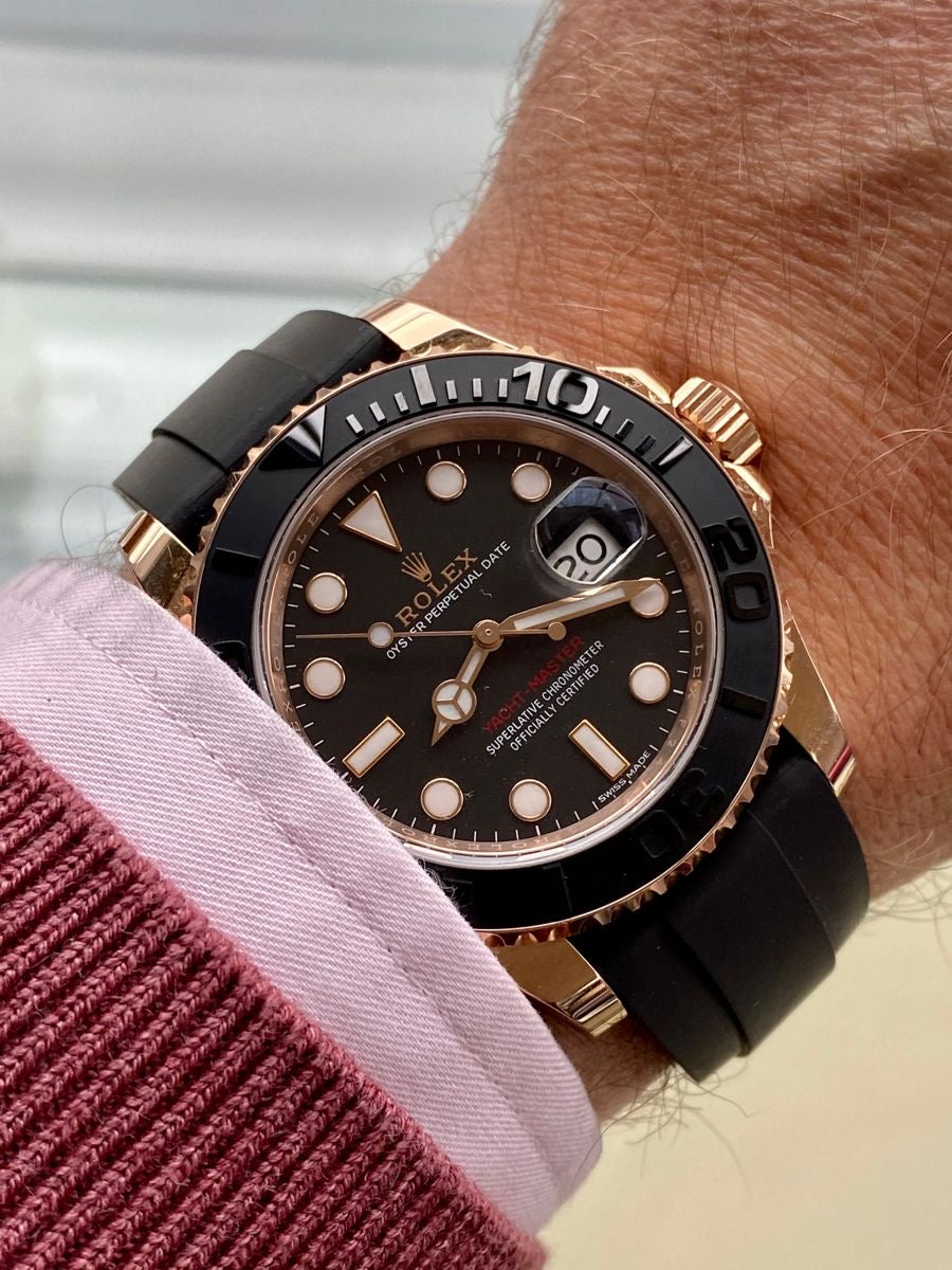 ROLE_X YATCH MASTER || ROSE GOLD BLACK