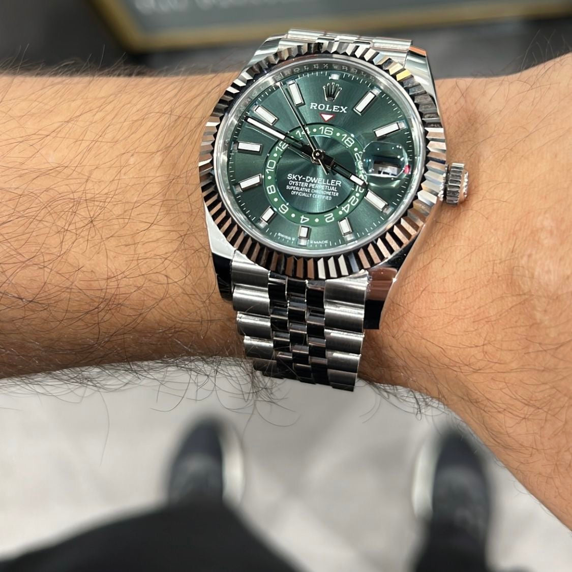 ROLE_X SKY DWELLER || SILVER GREEN