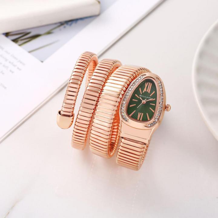 Bvlgari Snake || Rose gold green