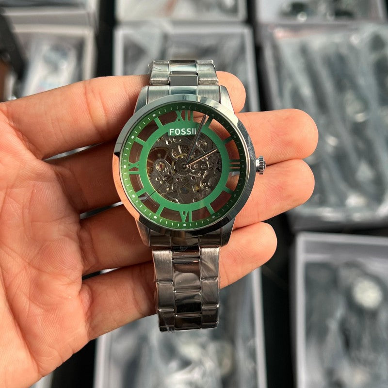 Fossil Townsman Chain silver Green