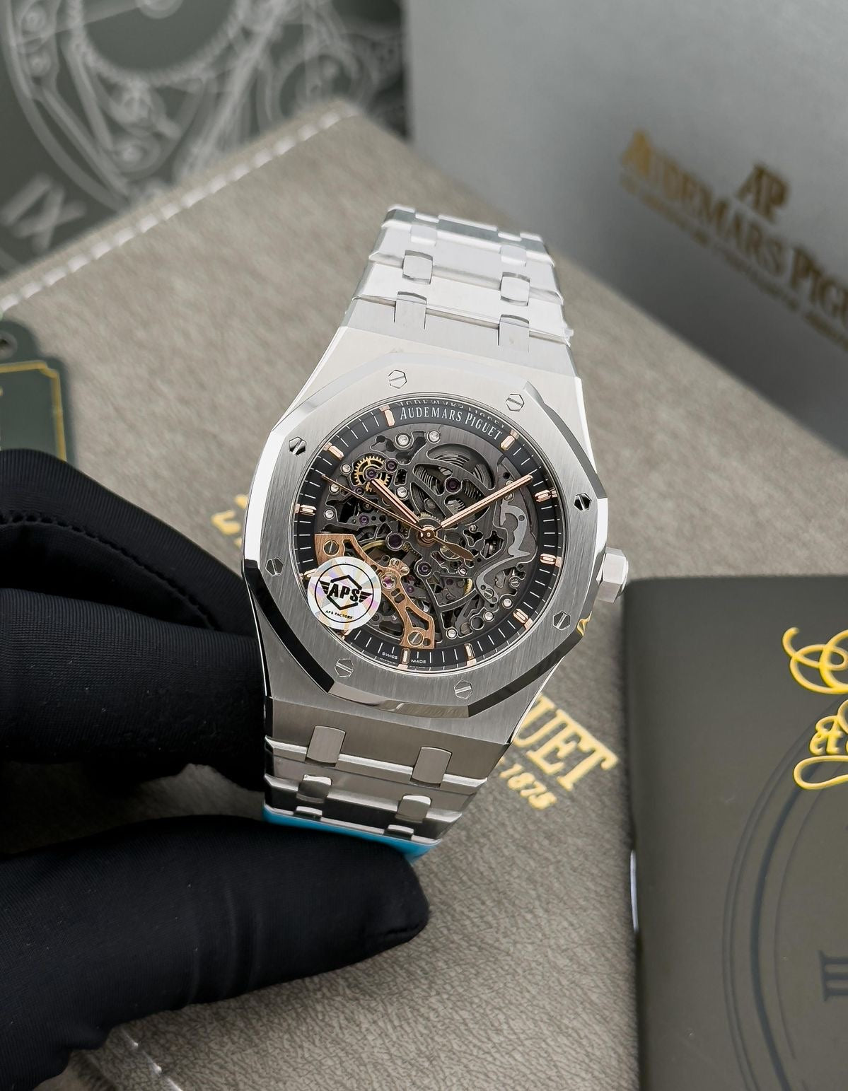 Audemars piguet Royal oak Skeleton dial || silver