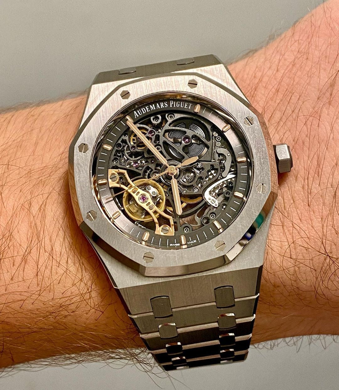 Audemars piguet Royal oak Skeleton dial || silver