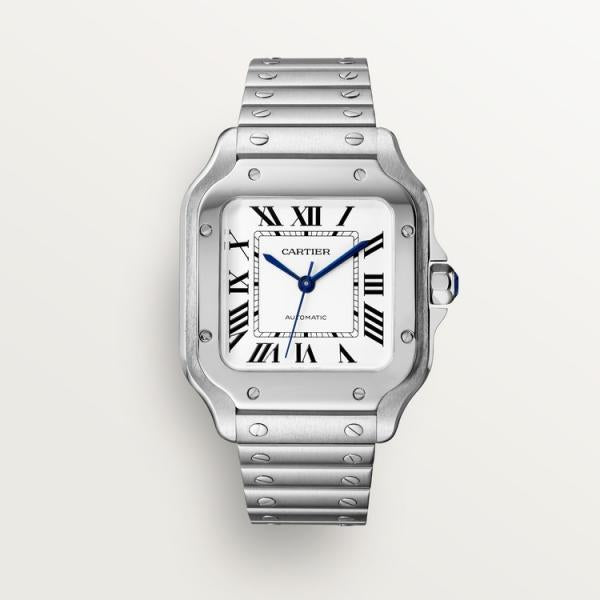 Cartier santos Automatic Silver white