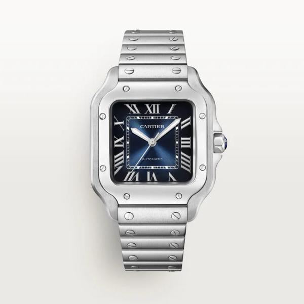 Cartier Santos Silver Blue