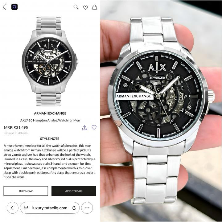 Armani Exchange Ax2418 Hampton Automatic