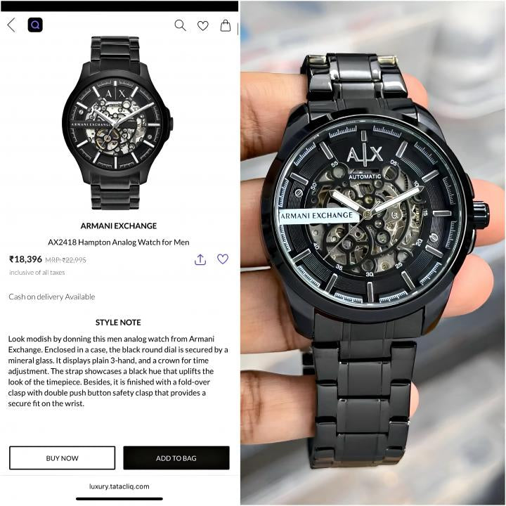 Armani Exchange Ax2418 Hampton Automatic