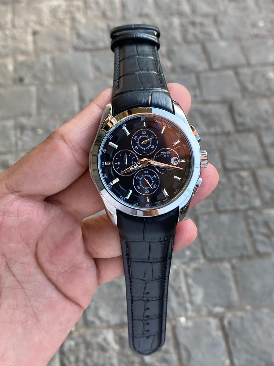 Tissot 1853 Couturier Black Leather