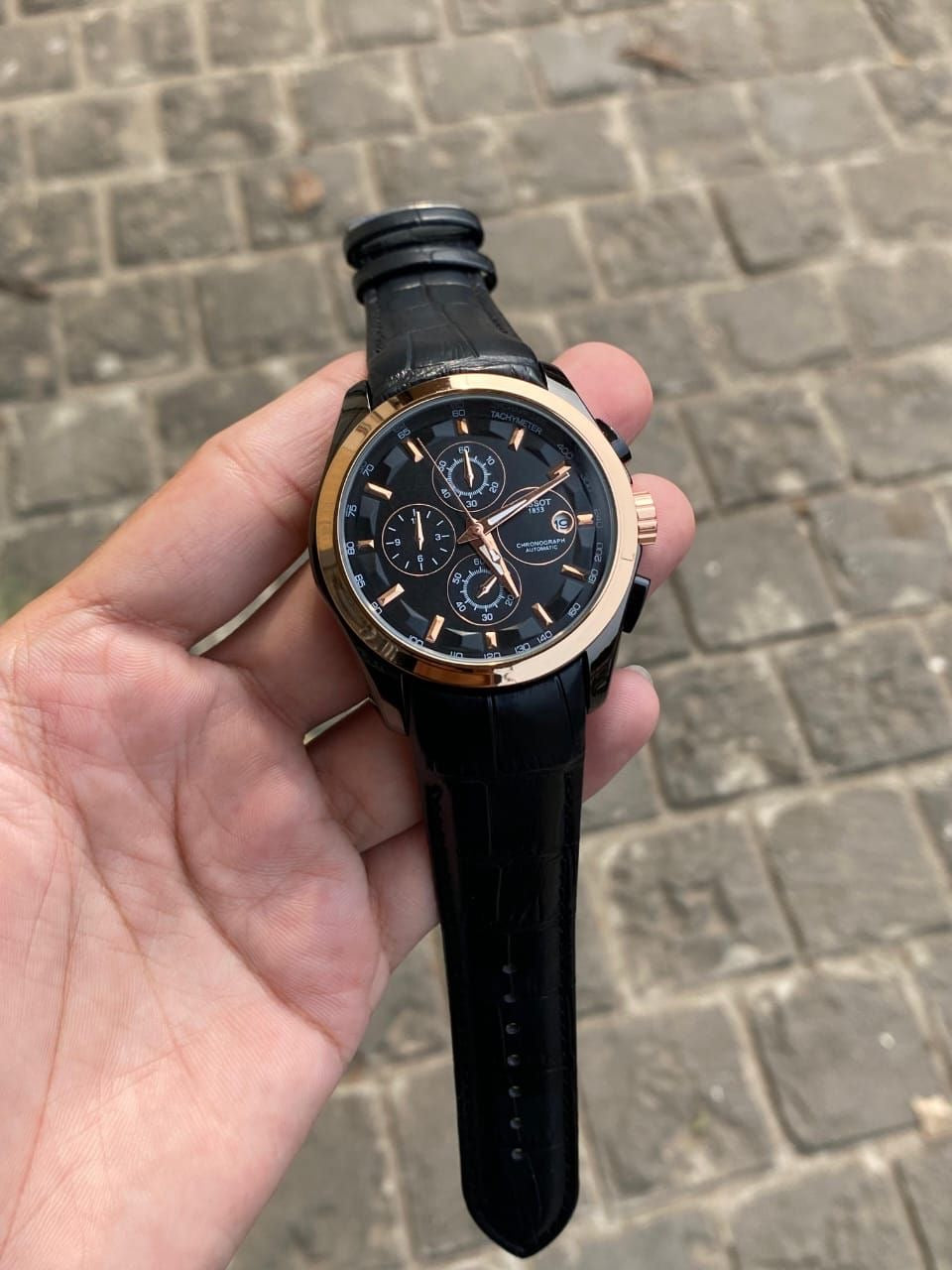 Tissot 1853 Couturier Black Leather