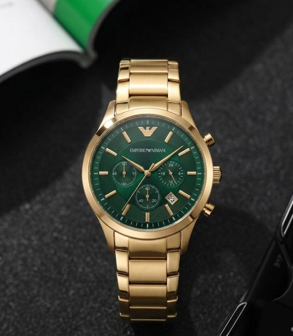 Emporio Armani Classic || Gold Green