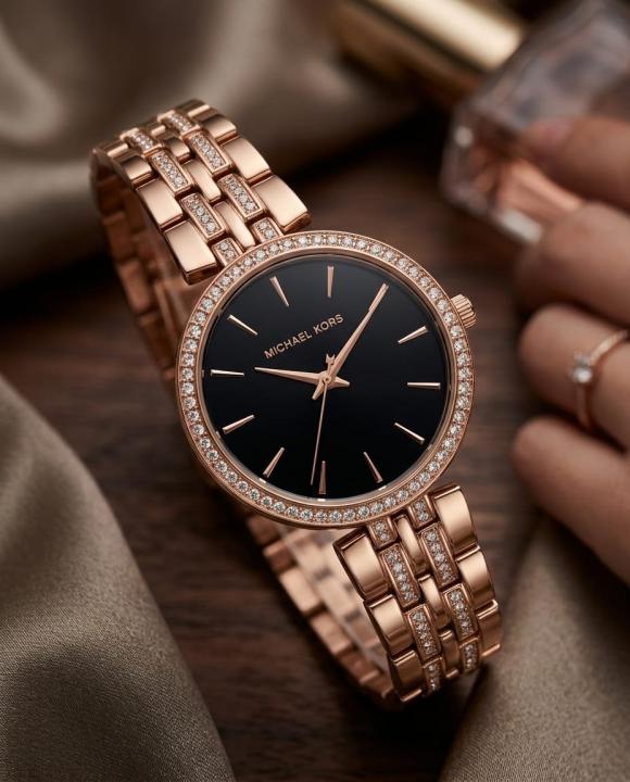 Michaee_l Kors Darci Rose Gold Black